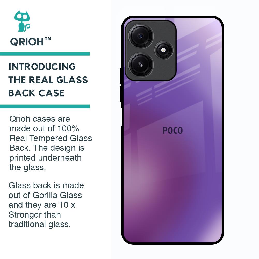 Ultraviolet Gradient Glass Case for Poco M6 Pro 5G