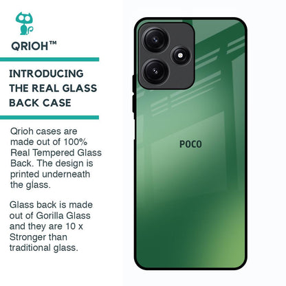 Green Grunge Texture Glass Case for Poco M6 Pro 5G