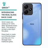 Vibrant Blue Texture Glass Case for Poco M6 Pro 5G