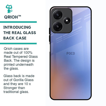 Blue Aura Glass Case for Poco M6 Pro 5G
