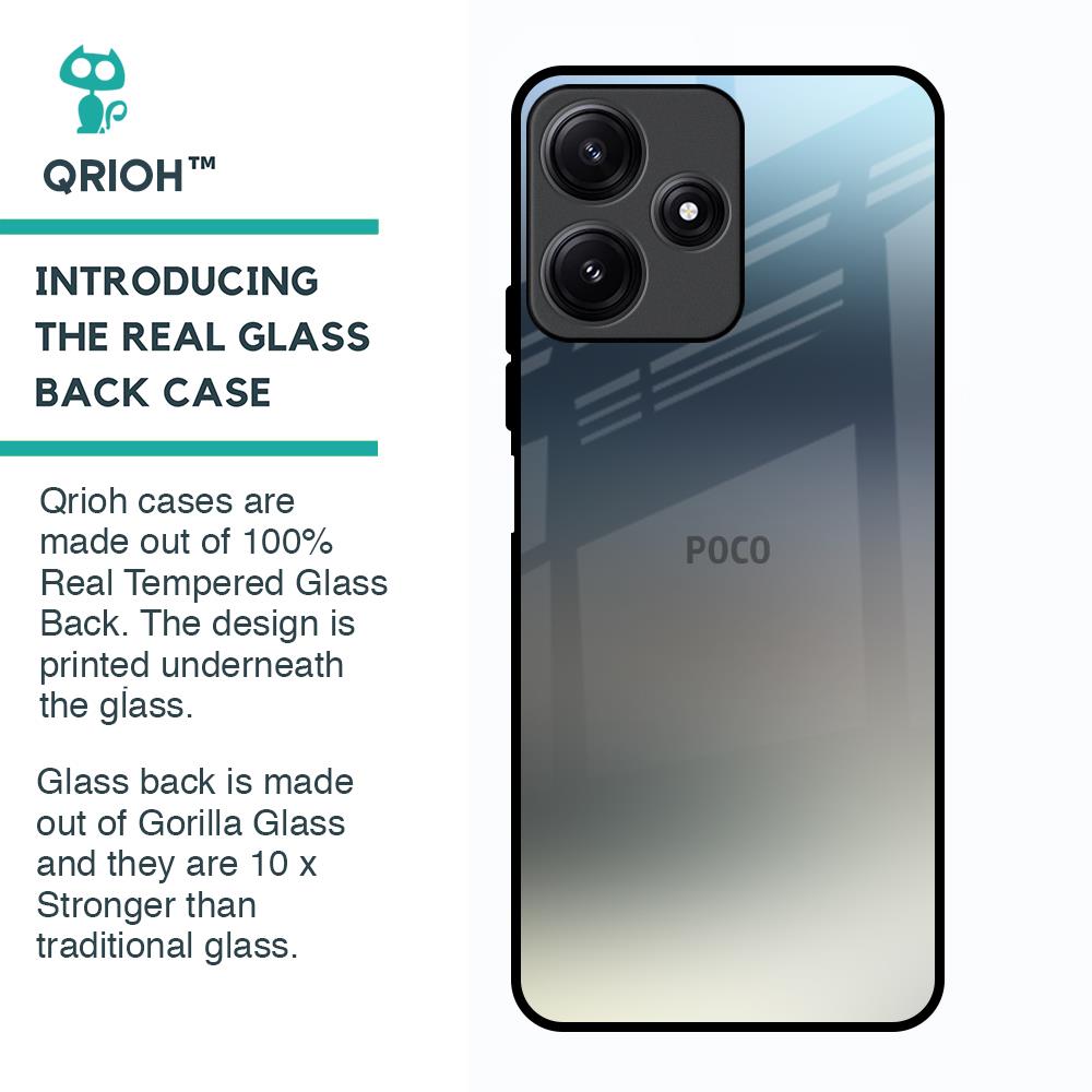 Tricolor Ombre Glass Case for Poco M6 Pro 5G