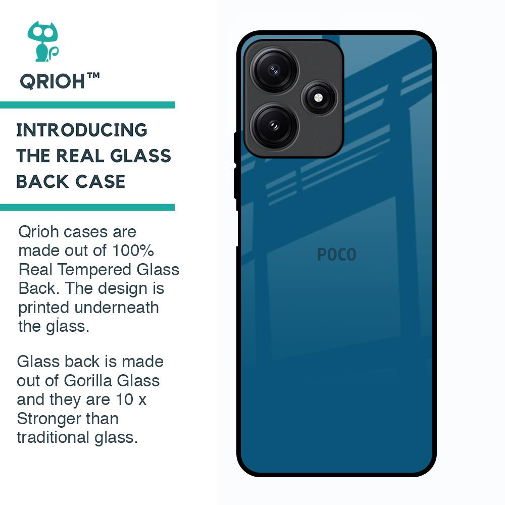 Cobalt Blue Glass Case for Poco M6 Pro 5G
