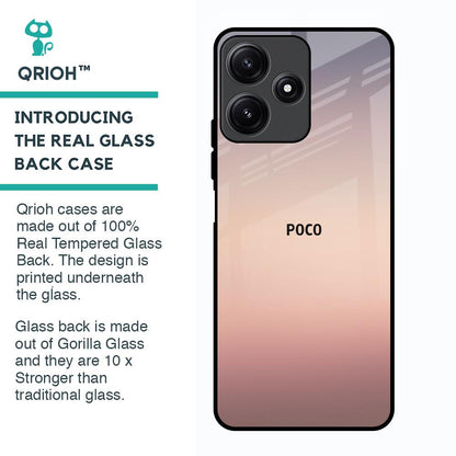 Golden Mauve Glass Case for Poco M6 Pro 5G