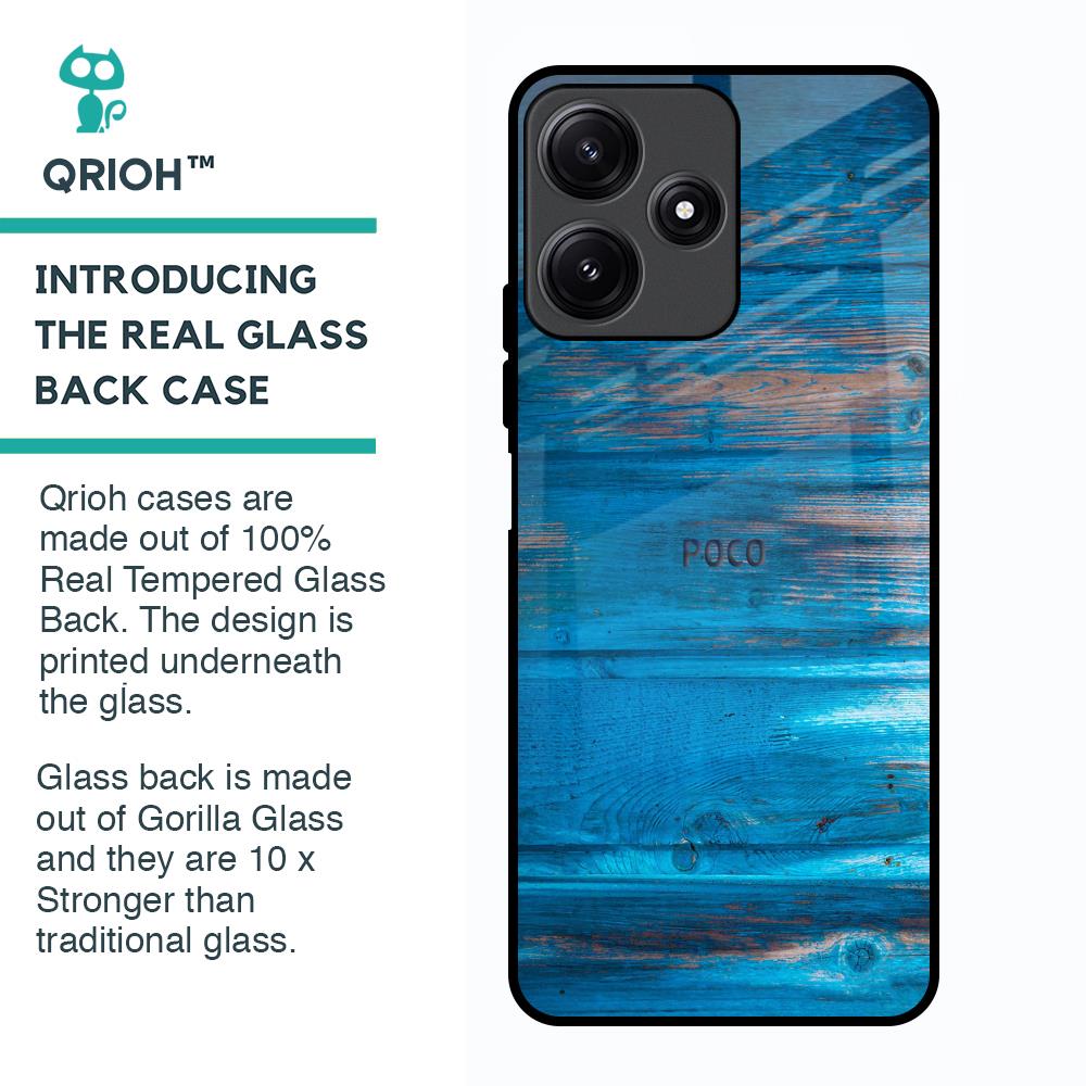 Patina Finish Glass case for Poco M6 Pro 5G