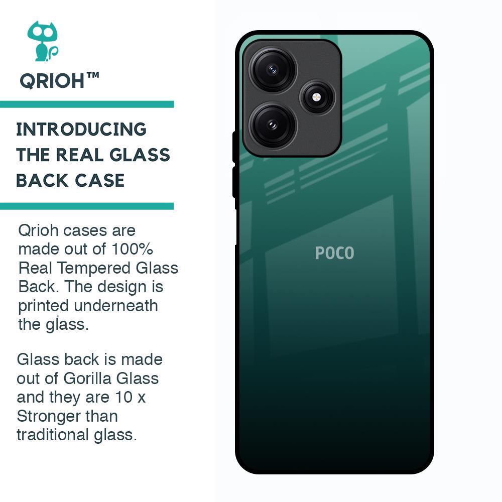 Palm Green Glass Case For Poco M6 Pro 5G