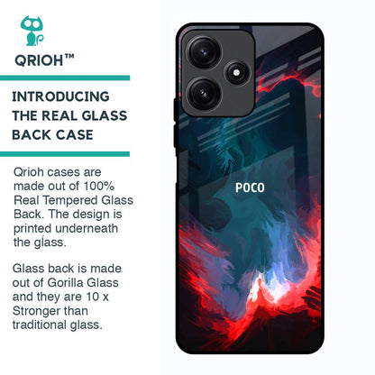 Brush Art Glass Case For Poco M6 Pro 5G