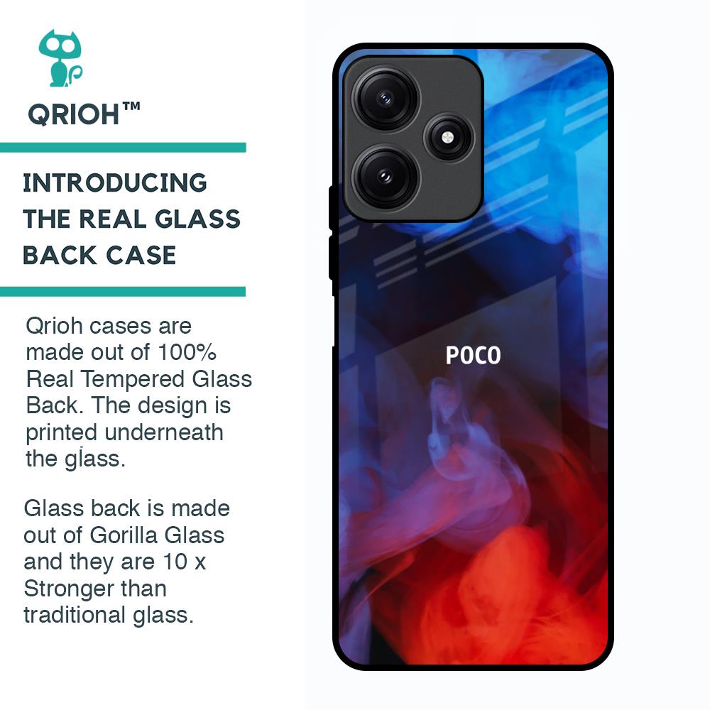 Dim Smoke Glass Case for Poco M6 Pro 5G