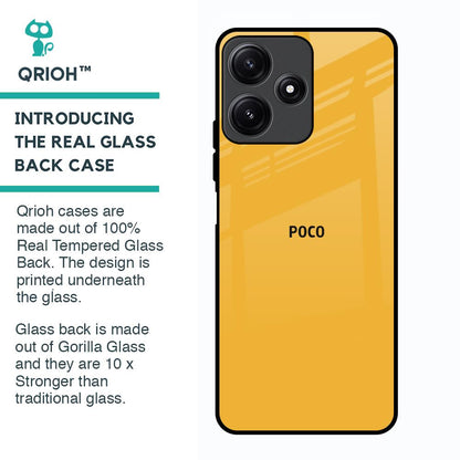 Fluorescent Yellow Glass case for Poco M6 Pro 5G