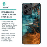 Golden Splash Glass Case for Poco M6 Pro 5G