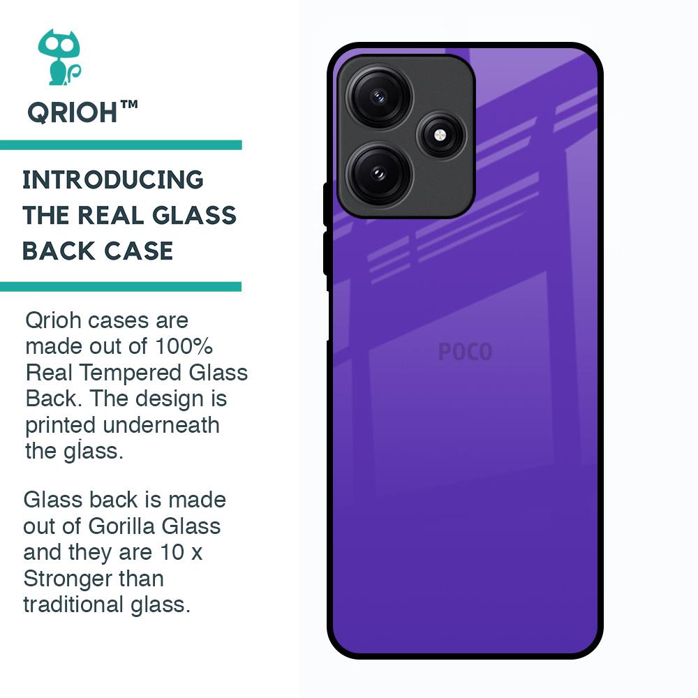 Amethyst Purple Glass Case for Poco M6 Pro 5G
