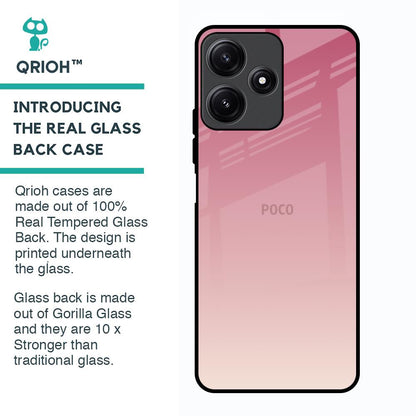 Blooming Pink Glass Case for Poco M6 Pro 5G