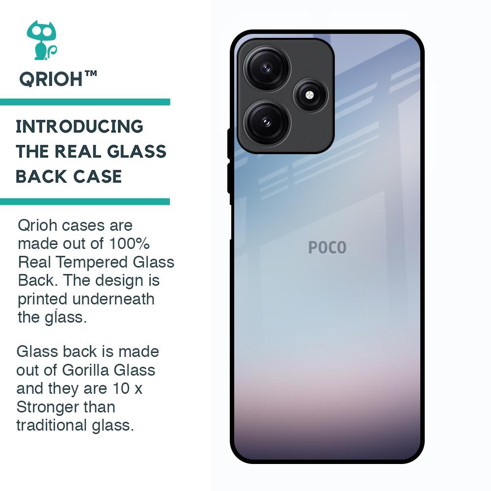 Light Sky Texture Glass Case for Poco M6 Pro 5G