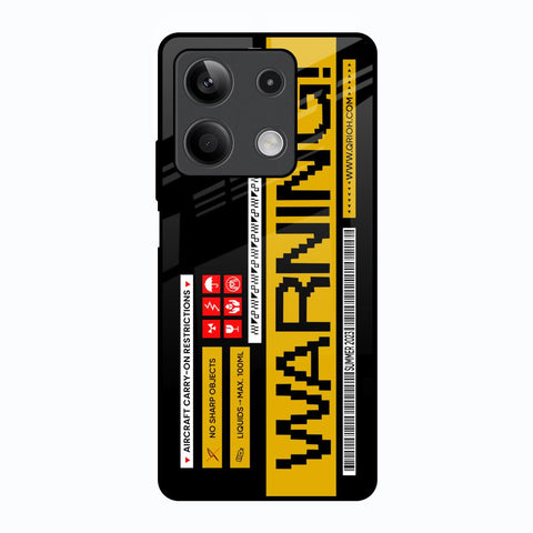 Aircraft Warning Redmi Note 13 5G Glass Back Cover Online