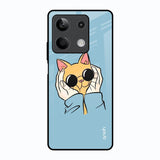 Adorable Cute Kitty Redmi Note 13 5G Glass Back Cover Online