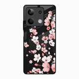 Black Cherry Blossom Redmi Note 13 5G Glass Back Cover Online