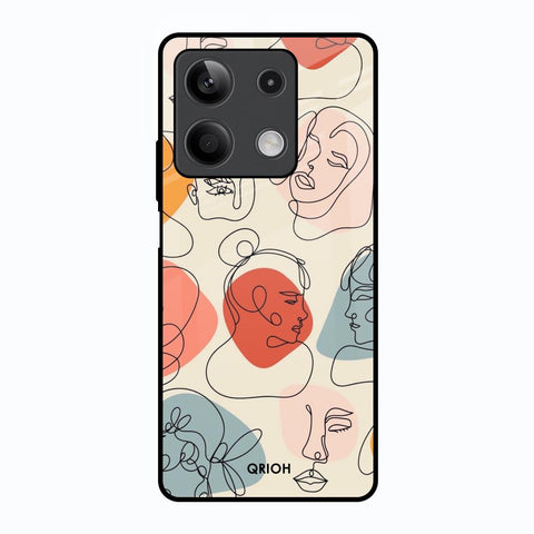 Abstract Faces Redmi Note 13 5G Glass Back Cover Online