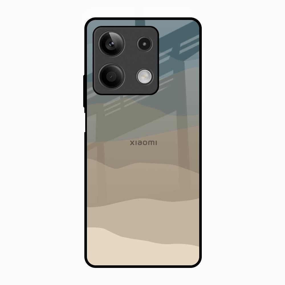 Abstract Mountain Pattern Redmi Note 13 5G Glass Back Cover Online