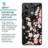 Black Cherry Blossom Glass Case for Redmi Note 13 5G