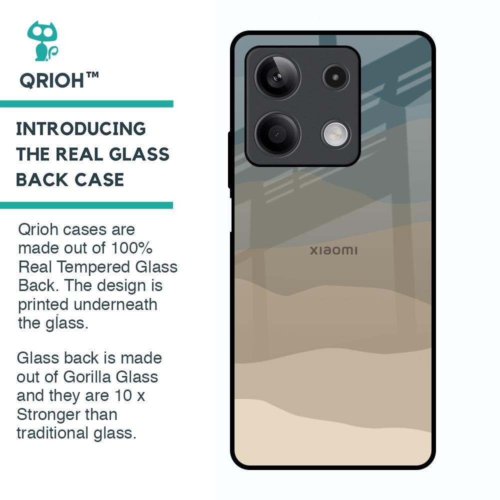 Abstract Mountain Pattern Glass Case for Redmi Note 13 5G