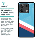 Pink & White Stripes Glass Case For Redmi Note 13 5G