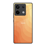 Orange Curve Pattern Redmi Note 13 Pro 5G Glass Back Cover Online