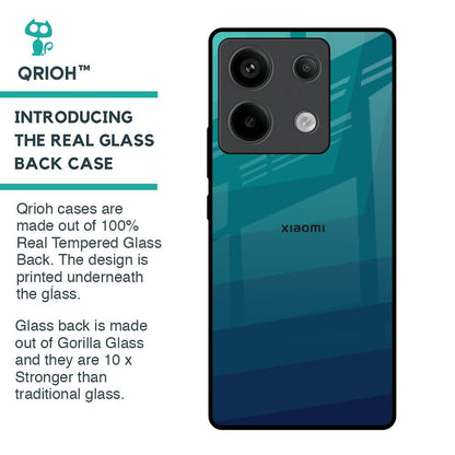 Green Triangle Pattern Glass Case for Redmi Note 13 Pro 5G