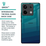 Green Triangle Pattern Glass Case for Redmi Note 13 Pro 5G