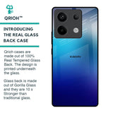 Blue Rhombus Pattern Glass Case for Redmi Note 13 Pro 5G