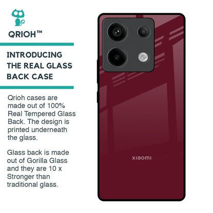 Classic Burgundy Glass Case for Redmi Note 13 Pro 5G