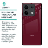 Classic Burgundy Glass Case for Redmi Note 13 Pro 5G