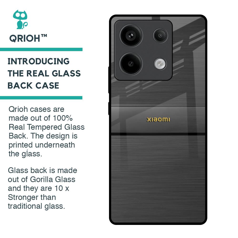 Grey Metallic Glass Case For Redmi Note 13 Pro 5G