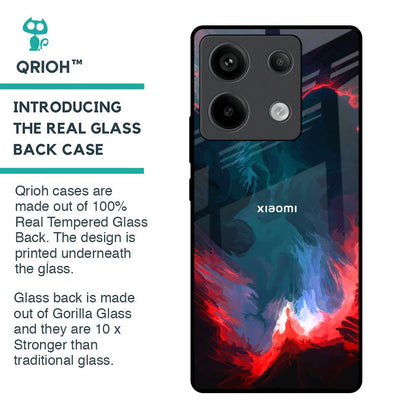 Brush Art Glass Case For Redmi Note 13 Pro 5G