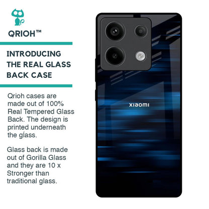 Blue Rough Abstract Glass Case for Redmi Note 13 Pro 5G