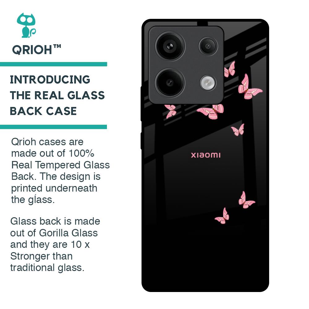 Fly Butterfly Glass Case for Redmi Note 13 Pro 5G