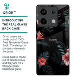 Tropical Art Flower Glass Case for Redmi Note 13 Pro 5G