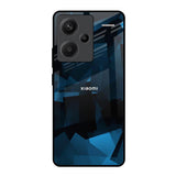 Polygonal Blue Box Redmi Note 13 Pro Plus 5G Glass Back Cover Online