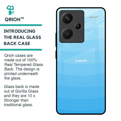 Wavy Blue Pattern Glass Case for Redmi Note 13 Pro Plus 5G