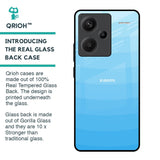 Wavy Blue Pattern Glass Case for Redmi Note 13 Pro Plus 5G