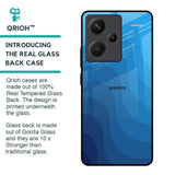 Blue Wave Abstract Glass Case for Redmi Note 13 Pro Plus 5G