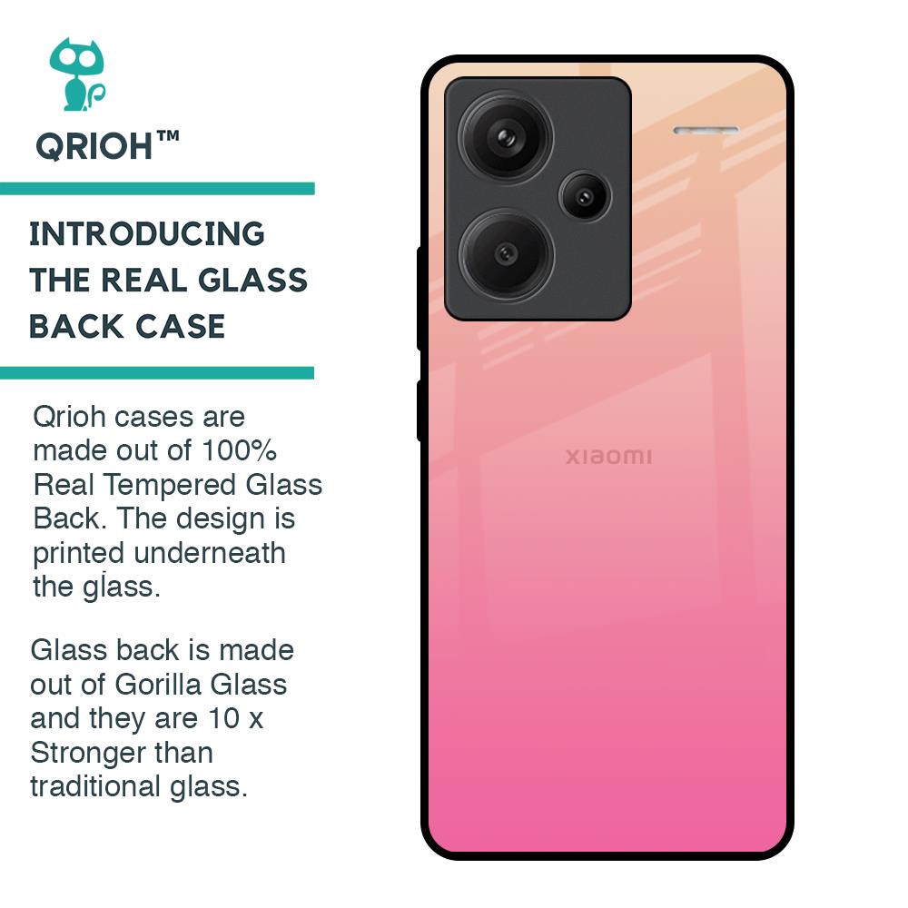 Pastel Pink Gradient Glass Case For Redmi Note 13 Pro Plus 5G