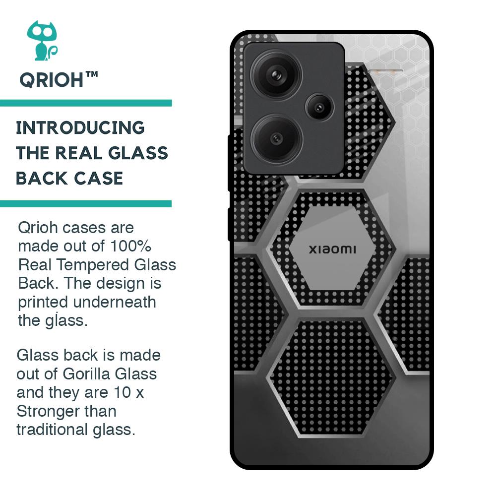 Hexagon Style Glass Case For Redmi Note 13 Pro Plus 5G