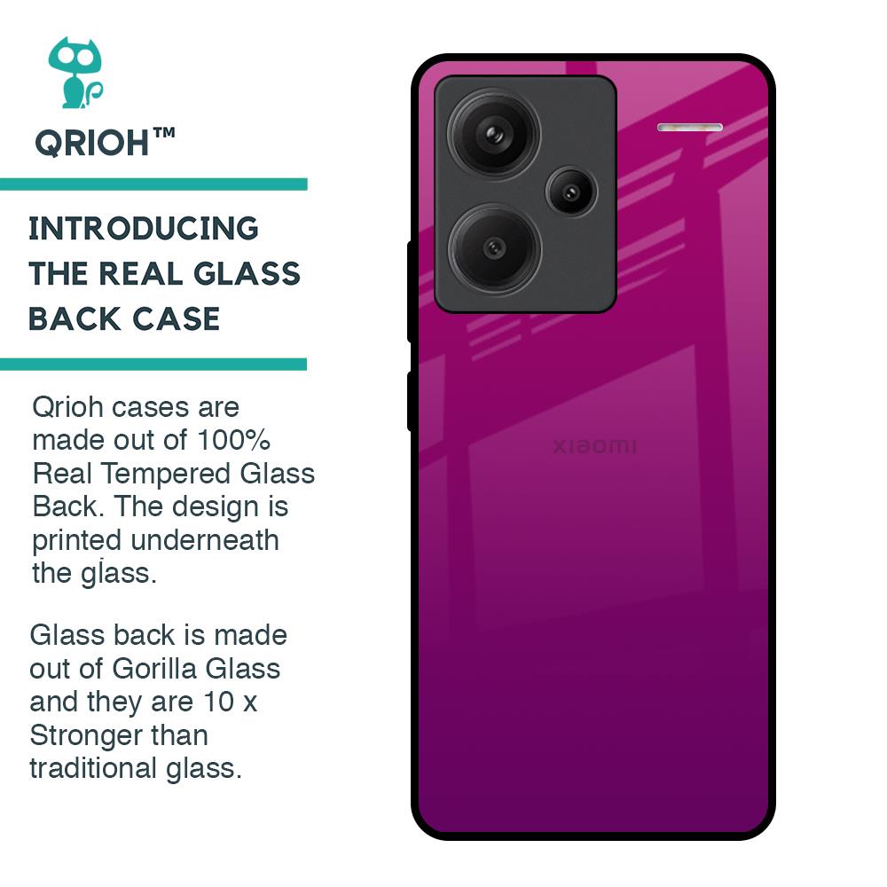 Magenta Gradient Glass Case For Redmi Note 13 Pro Plus 5G