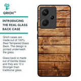 Wooden Planks Glass Case for Redmi Note 13 Pro Plus 5G