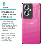 Pink Ribbon Caddy Glass Case for Oppo A79 5G