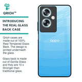 Wavy Blue Pattern Glass Case for Oppo A79 5G