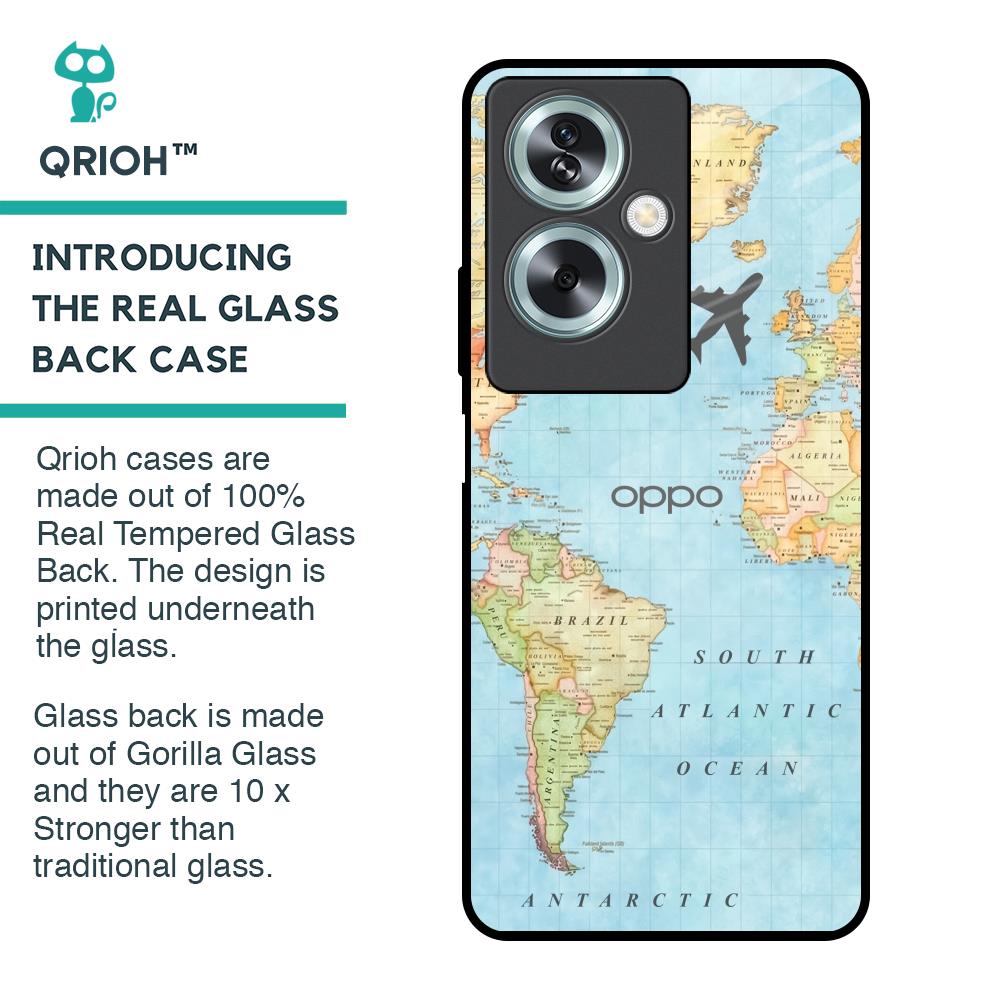 Fly Around The World Glass Case for Oppo A79 5G