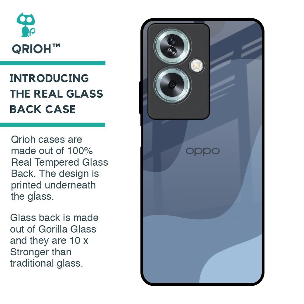 Navy Blue Ombre Glass Case for Oppo A79 5G