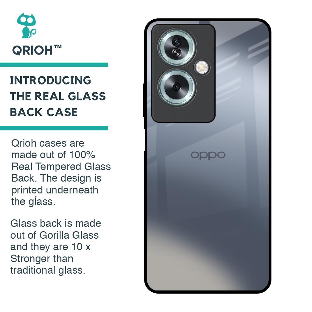 Space Grey Gradient Glass Case for Oppo A79 5G