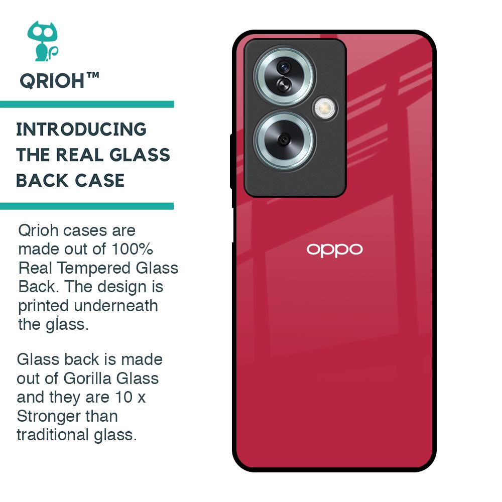 Solo Maroon Glass case for Oppo A79 5G