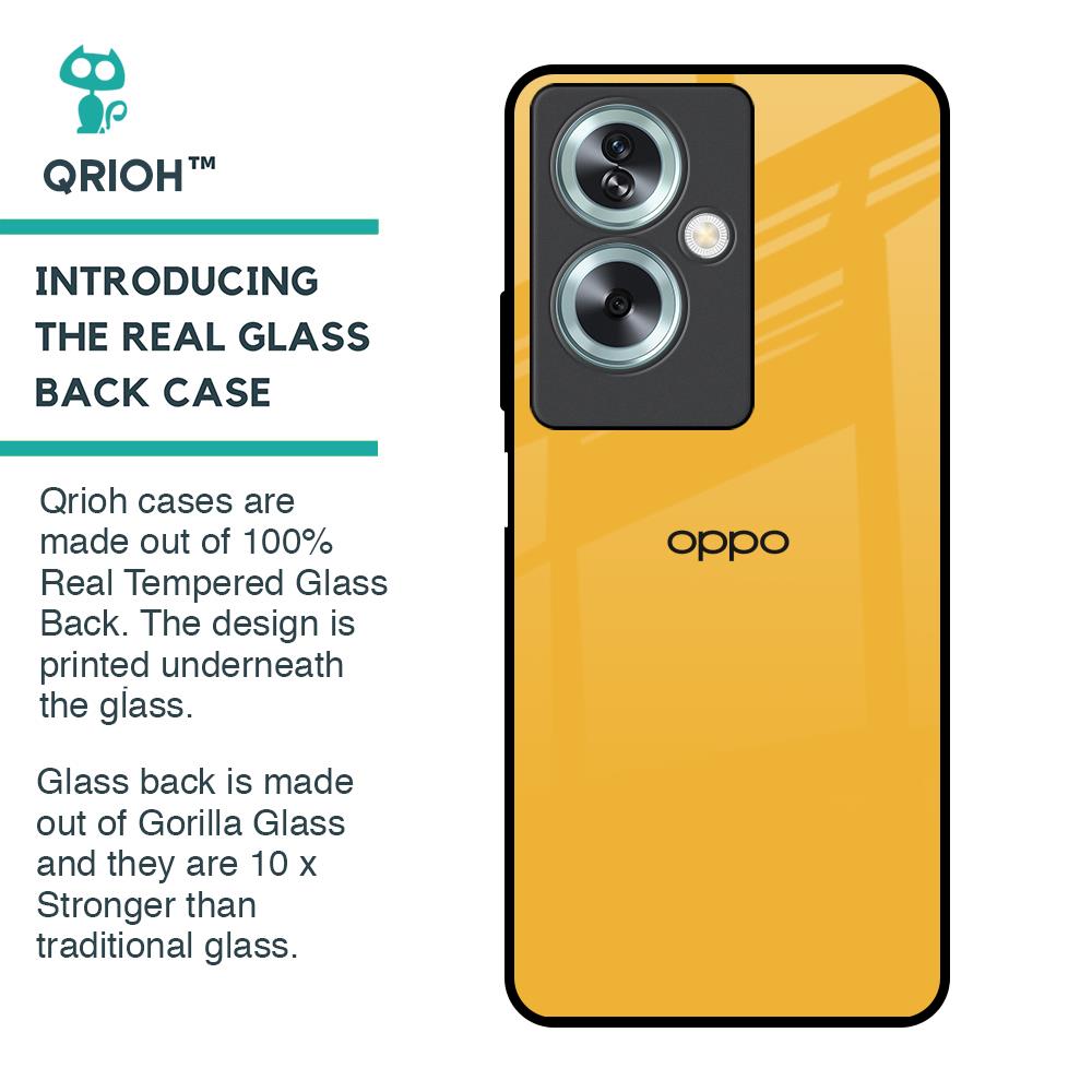 Fluorescent Yellow Glass case for Oppo A79 5G